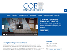 Tablet Screenshot of coefinancial.com
